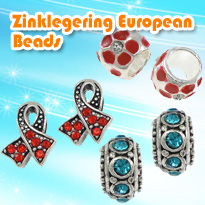 Zinklegering European Beads