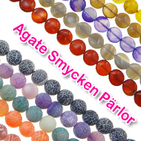Agate Smycken Pärlor